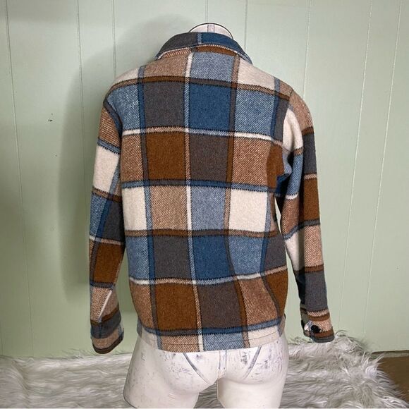 1960s Vintage Traverse Bay Woolens Wool Mackinaw Plaid Jacket Women’s 12 - Picture 3 of 9
